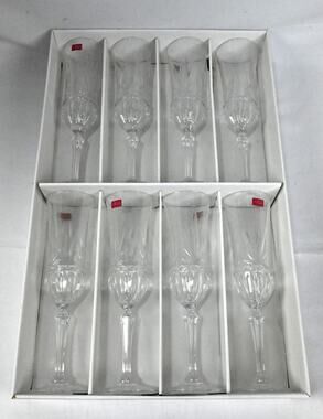 Set of 8 Cristal D'Arques Carthage 4 3/4 oz Flute NEW